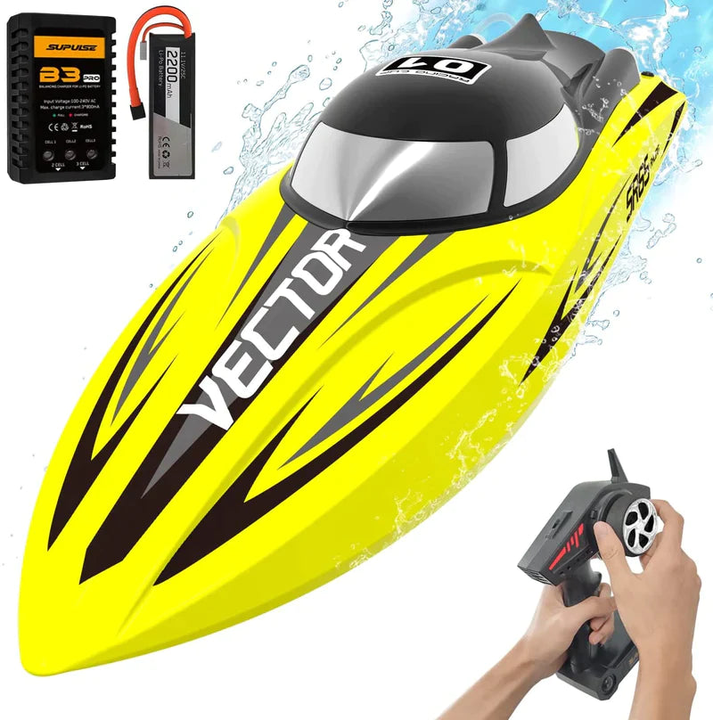 IMEX VECTOR SR65 Race Boat Brushed RTR Yellow (VOL79114-Yellow)