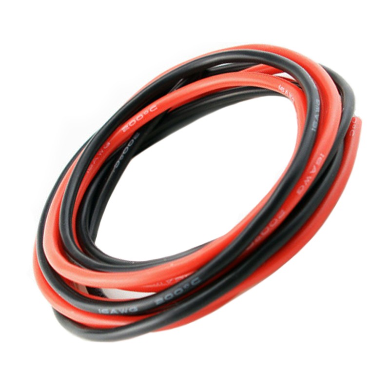 Silicone Wire 18awg - 3ft Each, Red & Black