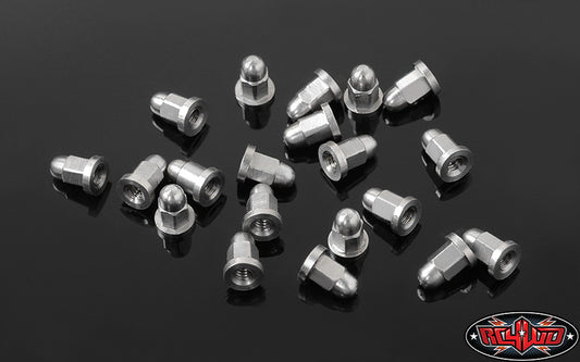 M1.6 Flanged Acorn Nuts (Silver)