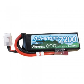 Gens Ace Adventure 2200mAh 3S1P 11.1V 50C Lipo Battery with Deans Plug for RC Crawler