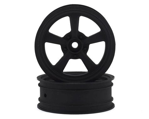 Team Associated DR10 Drag Racing Front Wheels (Black) (2) (ASC71079)