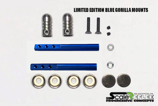 Gorilla Mounts Stealth Magnet Mount Body Post-Less Kit Magnets (Front Rear) (BLUE)