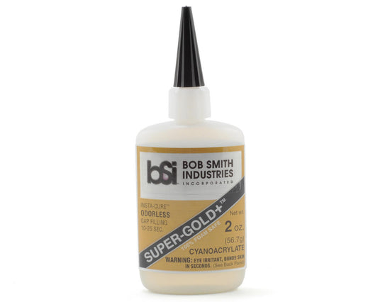 Bob Smith Super-Gold+ Gap Filling Odorless Foam Safe CA Glue  2oz (BSI-128) Bob Smith Industries, INC