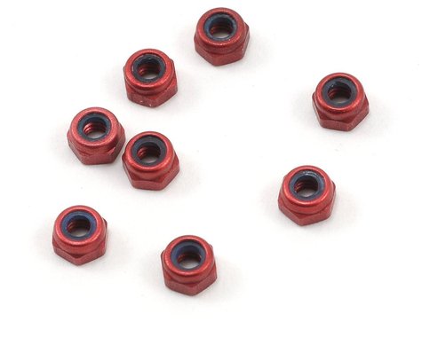 CRC 2-56 Aluminum Locknut (Red) (8) (CLN1472) Amain Hobbies