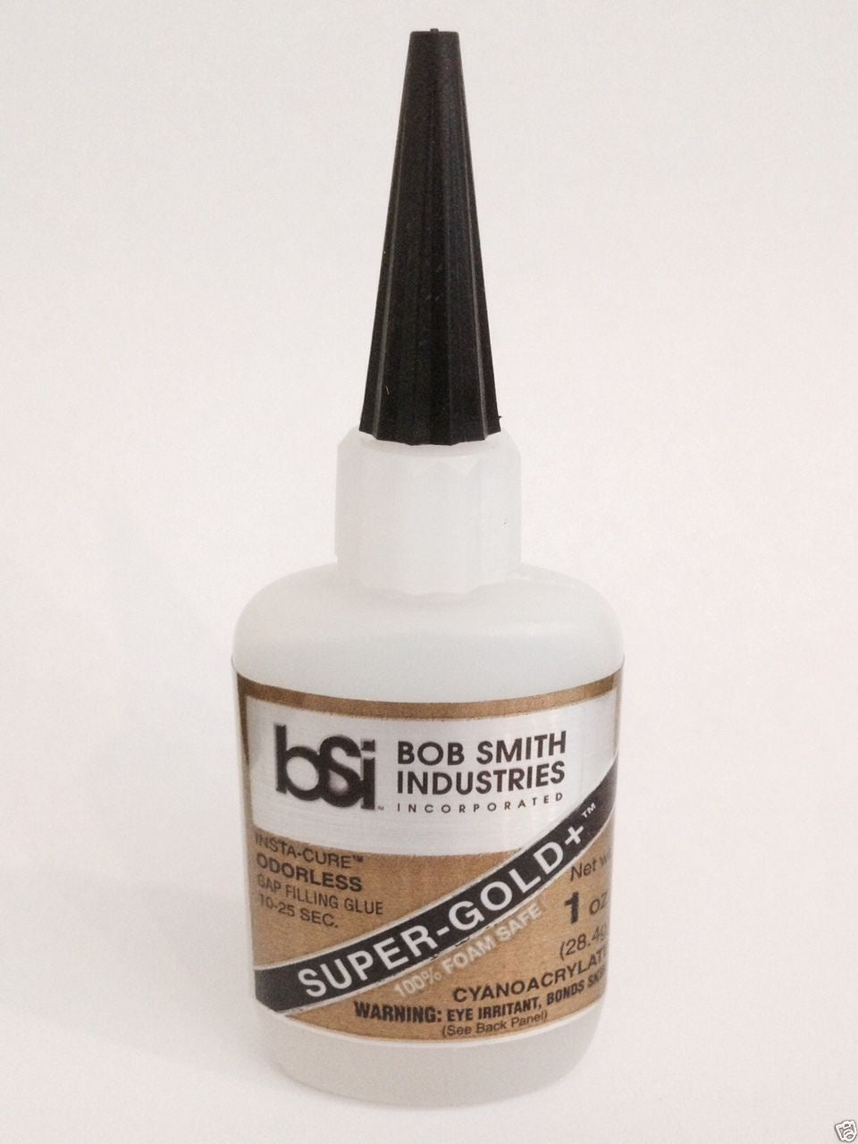 Bob Smith Super-Gold+ Gap Filling Odorless Foam Safe CA Glue 1/2oz (BSI-126)