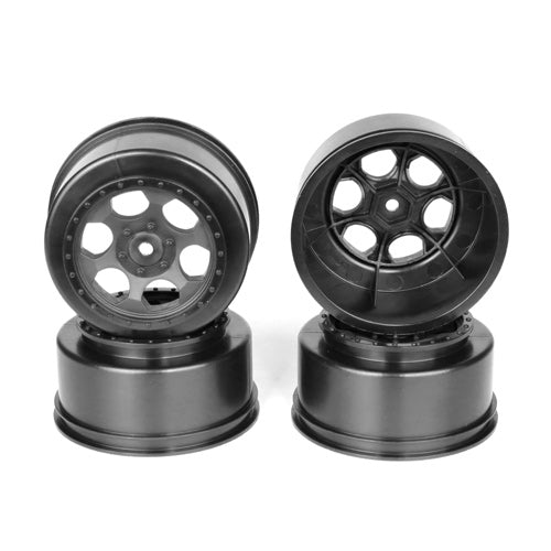 Trinidad SC Wheels for TLR TEN-SCTE - 22SCT/Tekno SCT410/Black/4pcs Amain Hobbies