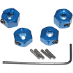 Hot Racing Blue Aluminum 12mm Wheel Hex Set 2wd (4) (TE1006SL)
