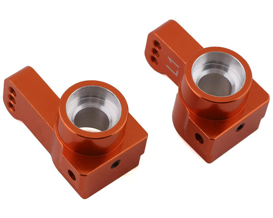 ST Racing Concepts DR10 Aluminum 1° Toe-In Rear Hub Carriers (Orange) (2) Amain Hobbies
