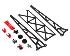 DragRace Concepts 10" Slider Wheelie Bar w/Plastic Wheels (Red) (DRC-390-0001)