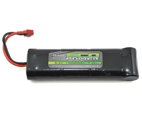 EcoPower 7-Cell NiMH Stick Pack Battery w/T-Style Connector (8.4V/5000mAh) ECP-5022