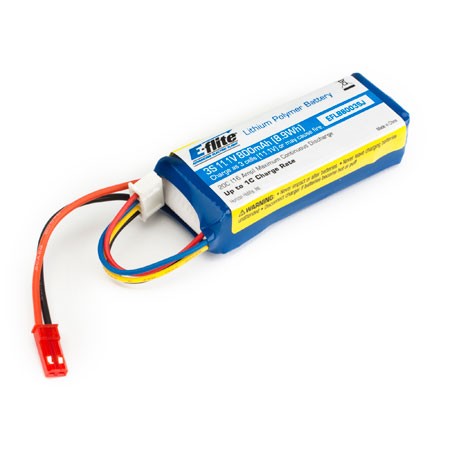 E-flite 3S 800mAh 20C 11.1V LiPo, 20AWG JST (EFLB8003SJ)