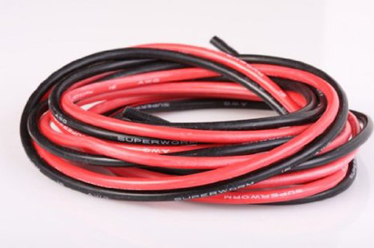 FRC 1305:  Black/Red 16AWG Silicone Wire