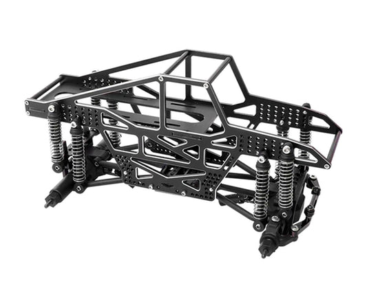 Furitek: 1/24 Rampart CNC Machined Monster Truck Full Chassis Kit (Black) (FTK-FUR-2119)
