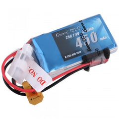 Gens Ace 450mAh 7.4V 25C 2S1P Lipo Battery Pack with JST-SYP Plug