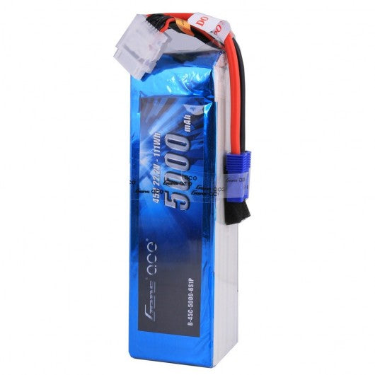 Gens Ace 5000mAh 6S1P 22.2V 45C LiPo Battery Pack with EC5 Plug
