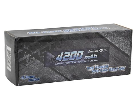 Gens Ace 2s Shorty LiPo Battery Pack 60C w/4mm Bullet (7.4V/4200mAh)