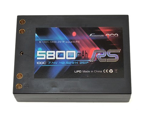 Gens Ace Race Spec 2S Square LiPo Battery Pack 100C (7.4V/5800mAh)