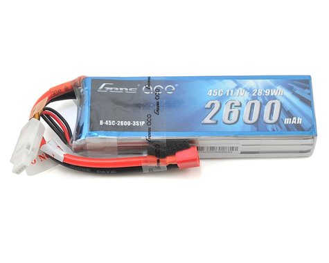 Gens Ace 3s LiPo Battery 45C (11.1V/2600mAh) w/T-Style Connector
