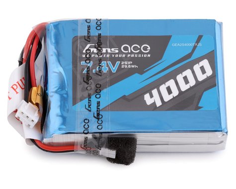 Gens Ace 2s LiPo Transmitter Battery (7.4V/4000mAh) (DX7, DX7S, DX8 & DX9) w/JST-EHR Connector (GEA2S4000TXJS)