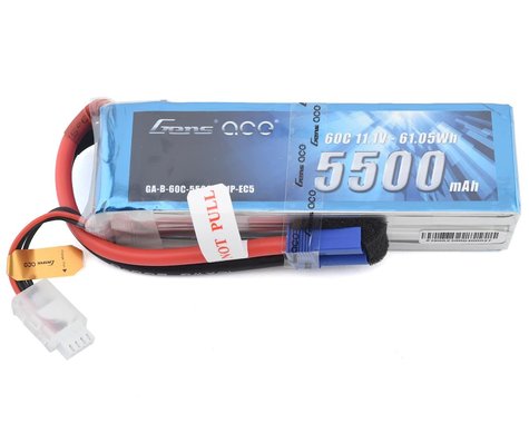 Gens Ace 3S 60C LiPo Battery Pack w/EC5 Connector (11.1V/5500mAh) GensTattu