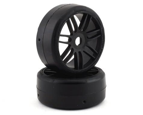 GRP GT - TO2 Slick Belted Pre-Mounted 1/8 Buggy Tires (Black) (2) (S7) w/17mm Hex (GRPGTX02-S7)