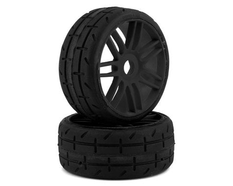 GRP GT - TO1 Revo Belted Pre-Mounted 1/8 Buggy Tires (Black) (2) (S2) w/17mm Hex (GRPGTX01-S2)