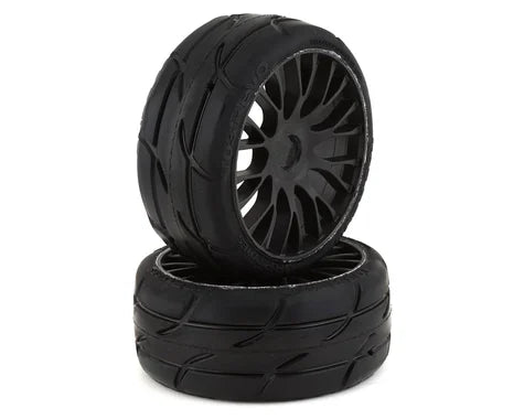 GRP GT - TO3 Revo Belted Pre-Mounted 1/8 Buggy Tires (Black) (2) (XM5) w/FLEX Wheel (GRPGTX03-XM5)