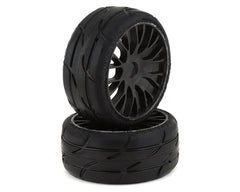 GRP GT - TO3 Revo Belted Pre-Mounted 1/8 Buggy Tires (Black) (2) (XM5) w/FLEX Wheel (GRPGTX03-XM5)