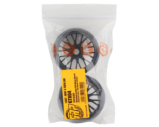 GRP Tires GT - TO4 Slick Belted Pre-Mounted 1/8 Buggy Tires (Black) (2) (XM7) w/FLEX Wheel (GRPGTX04-XM7)