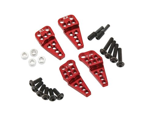 Hot Racing Axial SCX10 II Adjustable Offset Multi Shock Mount (Red) (SCXT28M02)