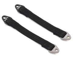 Hot Racing 85mm Suspension Travel Limit Straps (2) (Black/Silver) SLS85T1801