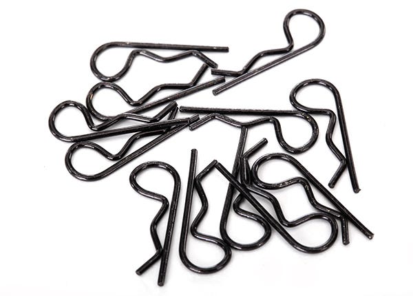 Traxxas Body, Black clips (12) (standard size) (1834A) TRAXXAS