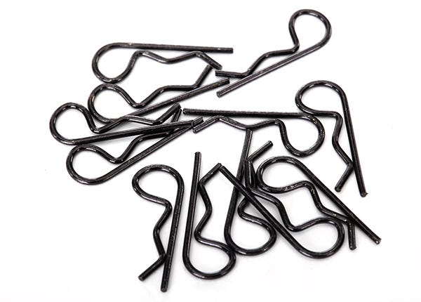 Traxxas Body, Black clips (12) (standard size) (1834A)