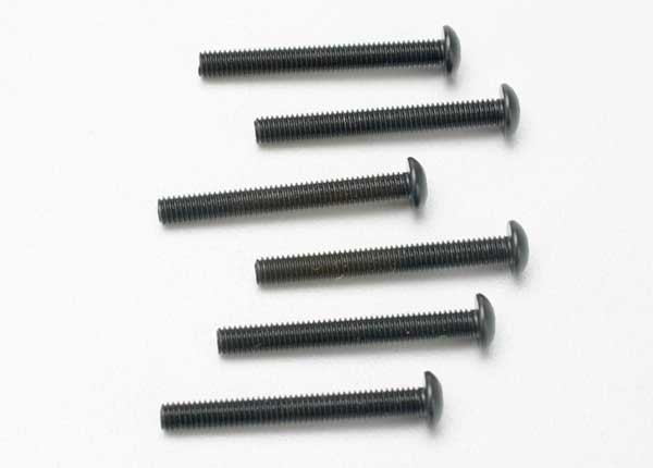 Traxxas Screws, 3x25mm Button-Head Machine (hex drive) (6) (2581) TRAXXAS