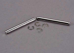 Traxxas Suspension Pins, 31.5mm, Chrome (2) w/ E-clips (4) (2637)