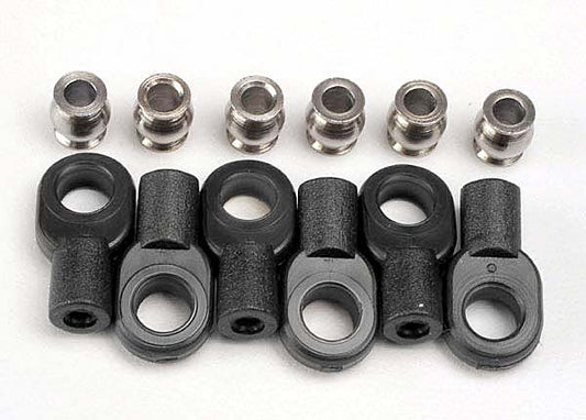Traxxas Rod Ends, Short (6)/ Hollow Balls (6) (2742X)
