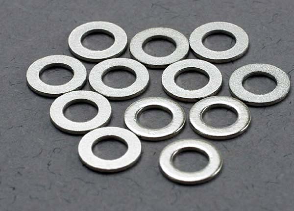 Traxxas Washers, 3x6mm Metal (12) (2746) TRAXXAS