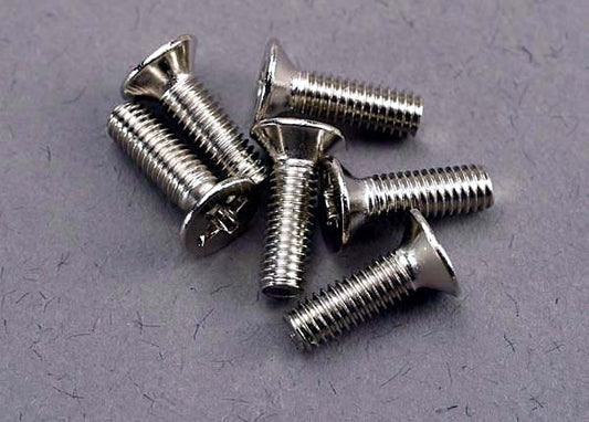 Traxxas Screws, 3x10mm Countersunk Machine (6) (3177) TRAXXAS