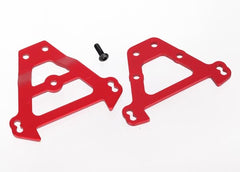 Traxxas Bulkhead tie bars, front & rear (red-anodized aluminum) (5323R)