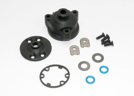 Traxxas Housing, Center Differential/ X-ring Gaskets (2)/ Ring Gear gasket/ Bushings (2)/ 5x10x0.5 TW (2)/ CCS 2.5x8 (4) (6884)
