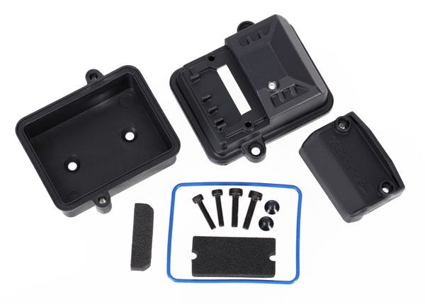Traxxas Box, Receiver (sealed)/ Foam Pads/ 2.5x12mm CS (2)/ 3x6mm CS (2)/ 3x12mm BCS (2) (7424) TRAXXAS