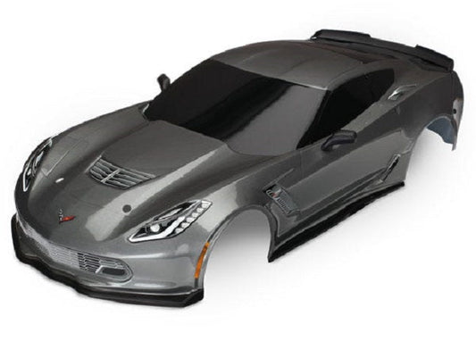 Traxxas Body, Chevrolet Corvette Z06, graphite (painted, decals applied) (8386A) TRAXXAS