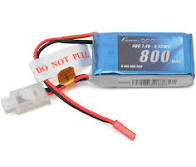 Gens Ace 800mAh 7.4V 2S1P 40C Lipo Battery (GEA8002S40J)