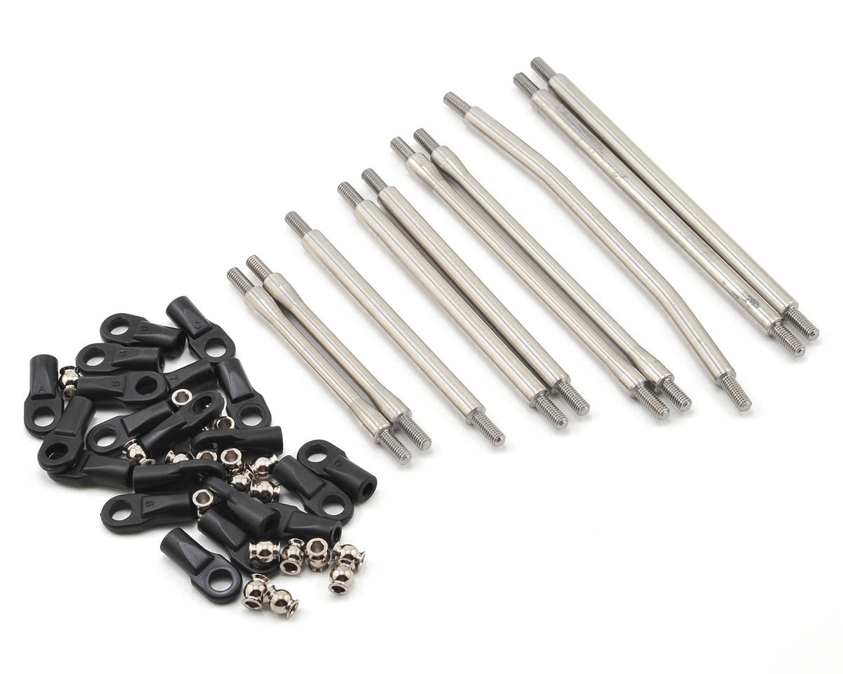 Incision SCX10 II 1/4" Stainless Steel Link Kit (10) (12.3" Wheelbase) Amain Hobbies