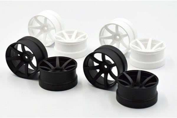 Reve D Drift Wheel "JD7"; Matte White Offset 8mm (RW-JD7MW8)