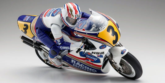 Kyosho 1/8 EP Honda NSR500 1991 Motorcycle Kit, Hanging on Racer (KYO34932B)