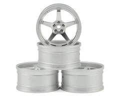 MST GT Wheel Set (Chrome/Matte Silver) (4) (Offset Changeable) Amain Hobbies