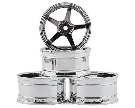 MST GT Wheel Set (Chrome/Black Chrome) (4) (Offset Changeable) 832109SBK