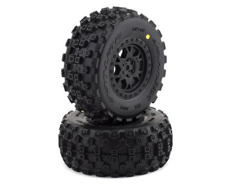 Pro-Line Badlands MX Short Course Tire w/ProTrac Renegade Wheels (Black) (2) (M2) (PRO1015633) Amain Hobbies