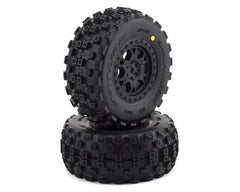 Pro-Line Badlands MX Short Course Tire w/ProTrac Renegade Wheels (Black) (2) (M2) (PRO1015633)